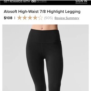 ALO soft black leggings